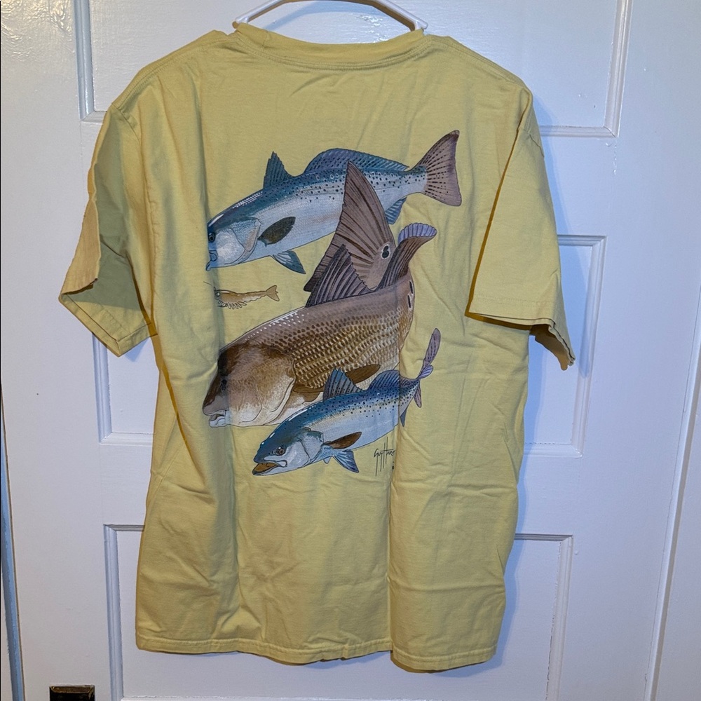 Guy Harvey Yellow Ocean Fish Tee - Picture 5 of 6